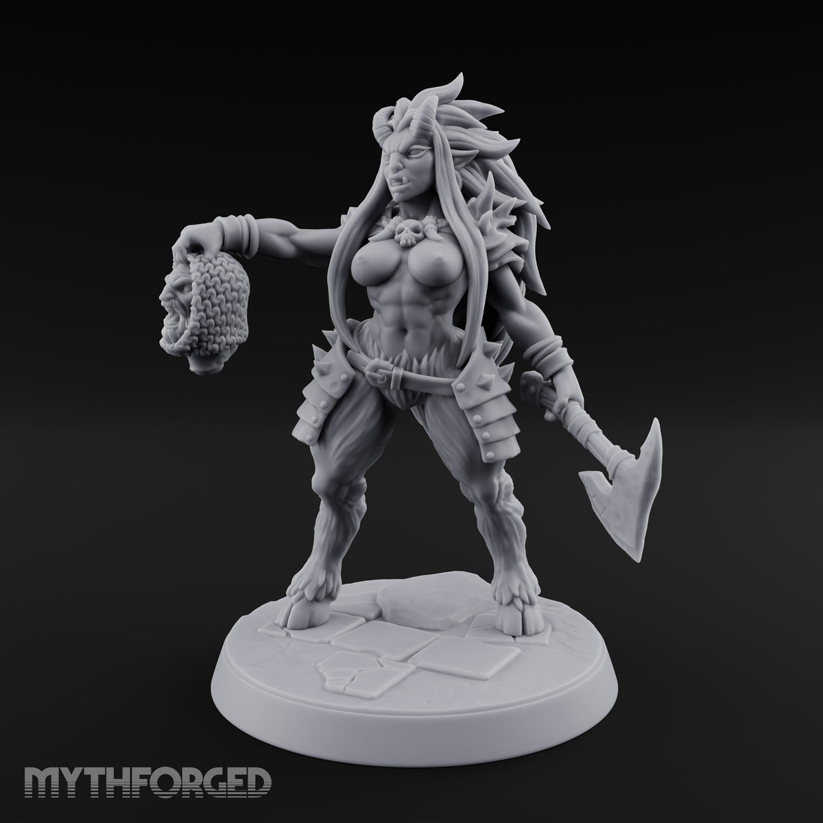 Taking Her Trophy Beastwoman Pin-up — Skimpy