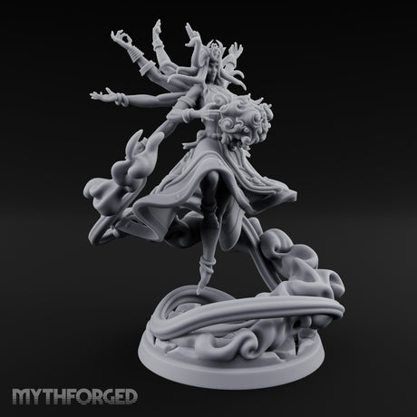 Many Arms Ascending Demon Goddess Miniature for Dungeons and Dragons, Pathfinder or other TTRPGs