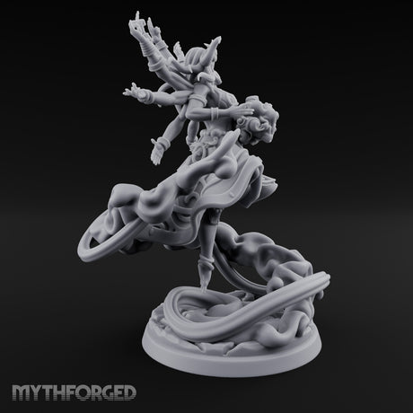 Many Arms Ascending Demon Goddess Miniature for Dungeons and Dragons, Pathfinder or other TTRPGs