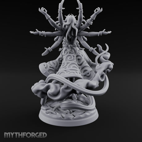 Many Arms Ascending Demon Goddess Miniature for Dungeons and Dragons, Pathfinder or other TTRPGs
