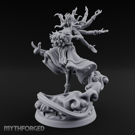 Many Arms Ascending Demon Goddess Miniature for Dungeons and Dragons, Pathfinder or other TTRPGs