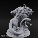 Many Mouthed Chimera Beast Miniature for Dungeons and Dragons, Pathfinder or other TTRPGs