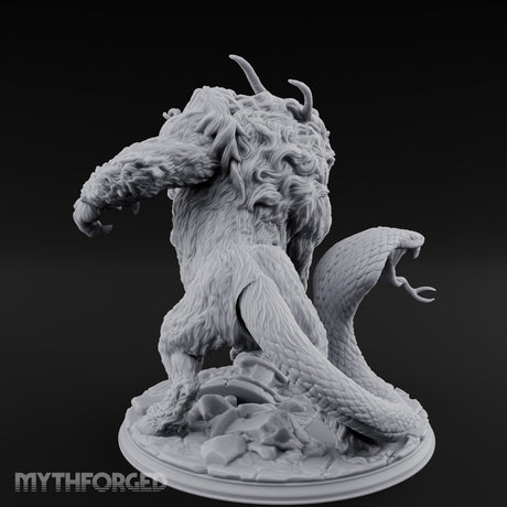 Many Mouthed Chimera Beast Miniature for Dungeons and Dragons, Pathfinder or other TTRPGs