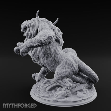 Many Mouthed Chimera Beast Miniature for Dungeons and Dragons, Pathfinder or other TTRPGs