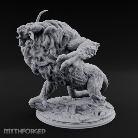 Many Mouthed Chimera Beast Miniature for Dungeons and Dragons, Pathfinder or other TTRPGs