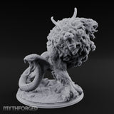 Many Mouthed Chimera Beast Miniature for Dungeons and Dragons, Pathfinder or other TTRPGs