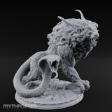 Many Mouthed Chimera Beast Miniature for Dungeons and Dragons, Pathfinder or other TTRPGs