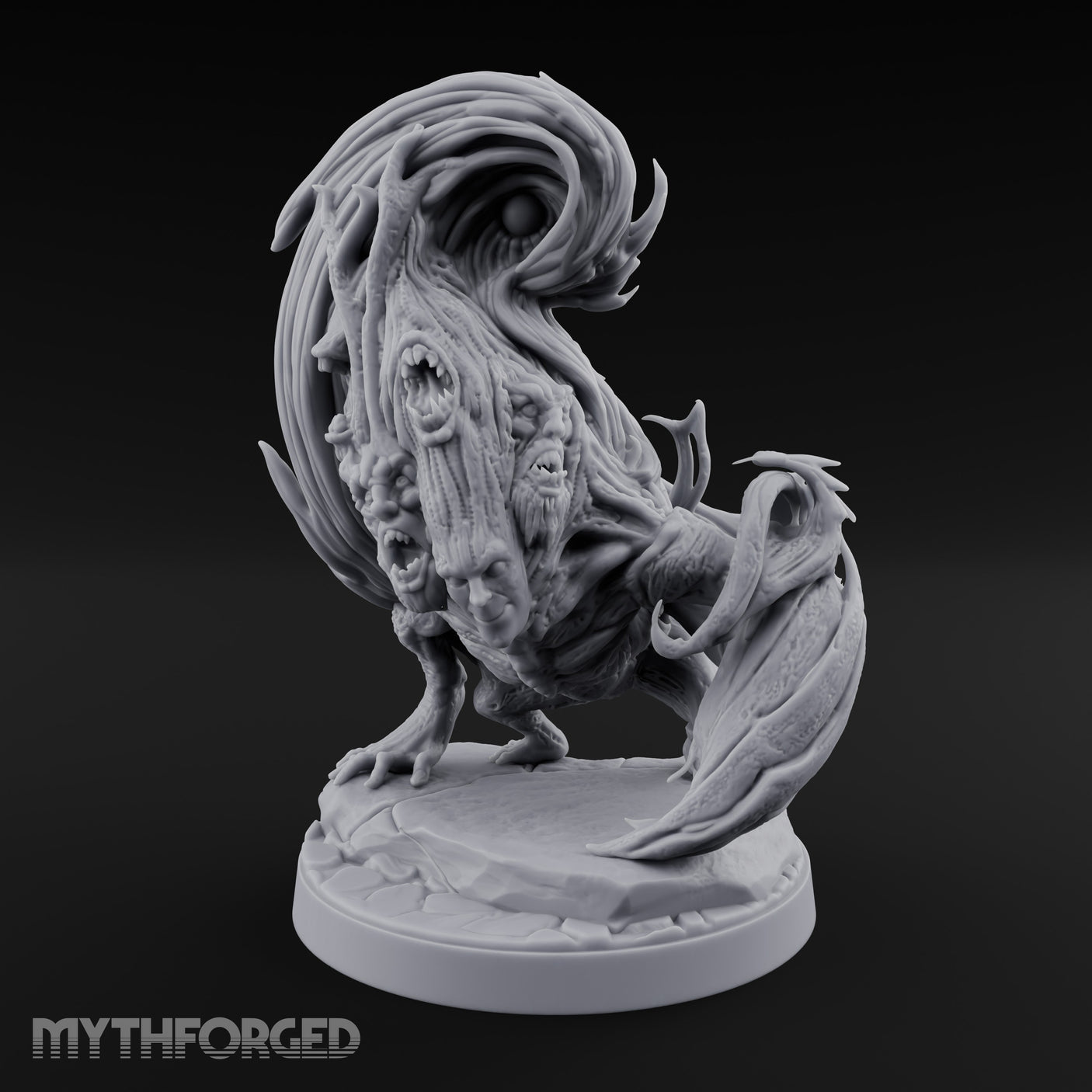 Many Mouths Screaming Drema Larva Miniature for Dungeons and Dragons, Pathfinder or other TTRPGs