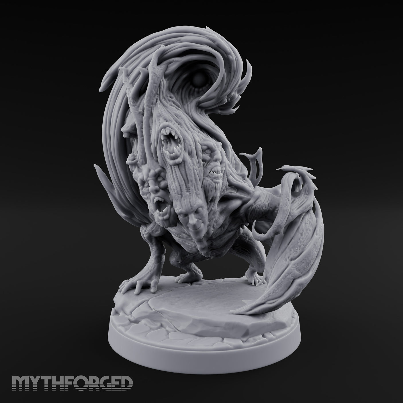 Many Mouths Screaming Drema Larva Miniature for Dungeons and Dragons, Pathfinder or other TTRPGs