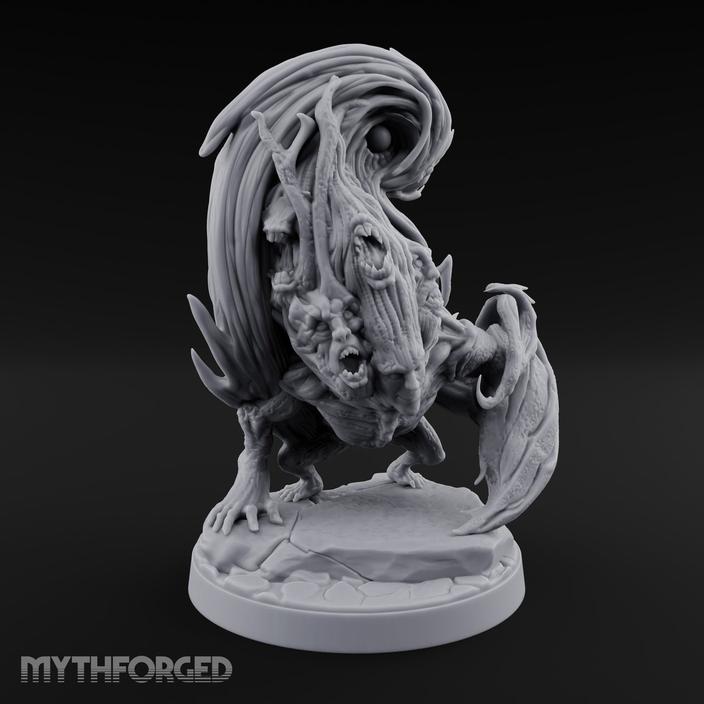 Many Mouths Screaming Drema Larva Miniature for Dungeons and Dragons, Pathfinder or other TTRPGs