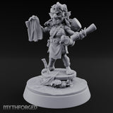 Map Waving Mallet Wielding Goblin Trickster Miniature for Dungeons and Dragons, Pathfinder or other TTRPGs