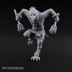 Maracas Rattling Kenku Bard Miniature for Dungeons and Dragons, Pathfinder or other TTRPGs
