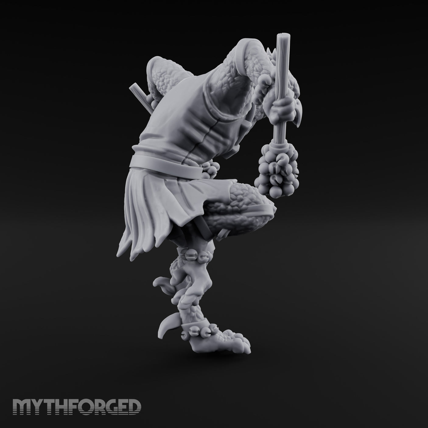 Maracas Rattling Kenku Bard Miniature for Dungeons and Dragons, Pathfinder or other TTRPGs