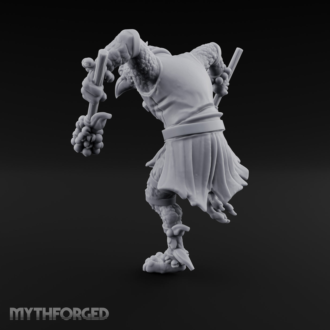 Maracas Rattling Kenku Bard Miniature for Dungeons and Dragons, Pathfinder or other TTRPGs