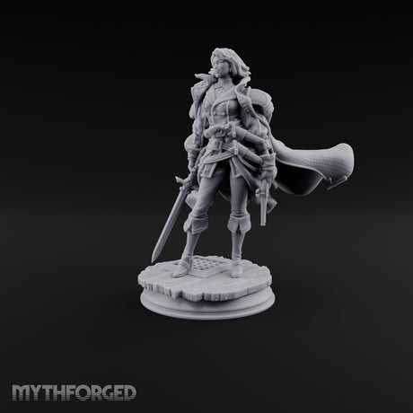 Two Pistols Left Holstered Human Female Pirate Captain