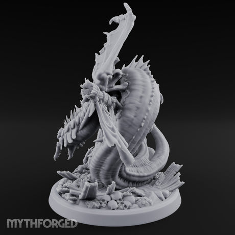 Mast Rending Rotting Sea Slitherdrake Miniature for Dungeons and Dragons, Pathfinder or other TTRPGs