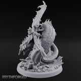 Mast Rending Rotting Sea Slitherdrake Miniature for Dungeons and Dragons, Pathfinder or other TTRPGs