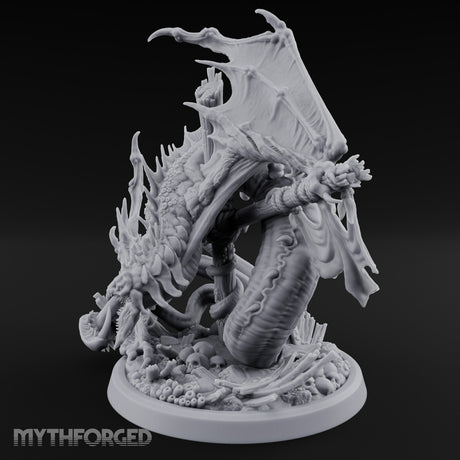 Mast Rending Rotting Sea Slitherdrake Miniature for Dungeons and Dragons, Pathfinder or other TTRPGs