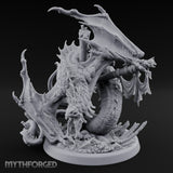 Mast Rending Rotting Sea Slitherdrake Miniature for Dungeons and Dragons, Pathfinder or other TTRPGs