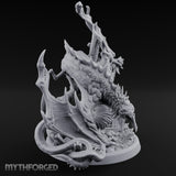 Mast Rending Rotting Sea Slitherdrake Miniature for Dungeons and Dragons, Pathfinder or other TTRPGs