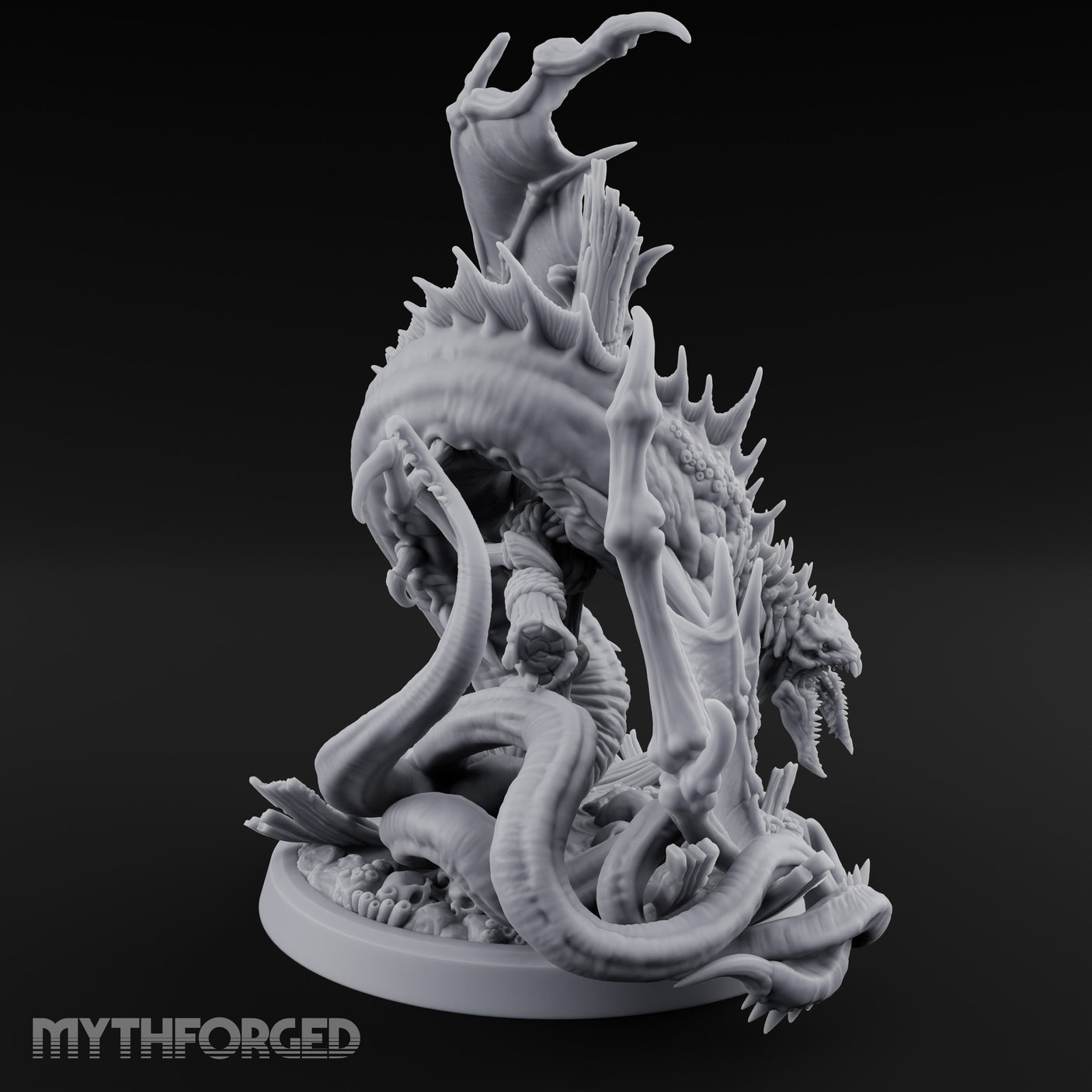Mast Rending Rotting Sea Slitherdrake Miniature for Dungeons and Dragons, Pathfinder or other TTRPGs