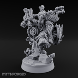 Steam Powered Dwarf Fighter Miniature for Dungeons and Dragons, Pathfinder or other TTRPGs