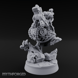 Steam Powered Dwarf Fighter Miniature for Dungeons and Dragons, Pathfinder or other TTRPGs