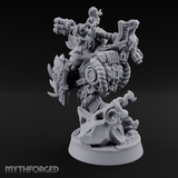 Steam Powered Dwarf Fighter Miniature for Dungeons and Dragons, Pathfinder or other TTRPGs