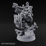 Steam Powered Dwarf Fighter Miniature for Dungeons and Dragons, Pathfinder or other TTRPGs