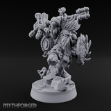 Steam Powered Dwarf Fighter Miniature for Dungeons and Dragons, Pathfinder or other TTRPGs