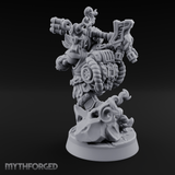 Steam Powered Dwarf Fighter Miniature for Dungeons and Dragons, Pathfinder or other TTRPGs