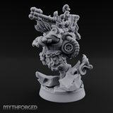 Steam Powered Dwarf Fighter Miniature for Dungeons and Dragons, Pathfinder or other TTRPGs