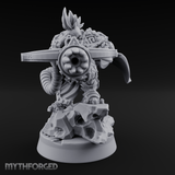 Gatling Core Spinning Dwarf Sentinel Miniature for Dungeons and Dragons, Pathfinder or other TTRPGs