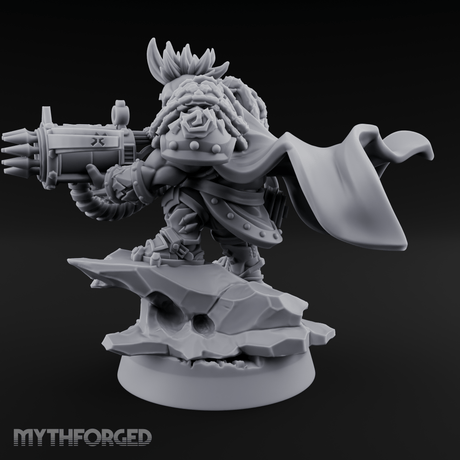Gatling Core Spinning Dwarf Sentinel Miniature for Dungeons and Dragons, Pathfinder or other TTRPGs