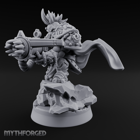 Gatling Core Spinning Dwarf Sentinel Miniature for Dungeons and Dragons, Pathfinder or other TTRPGs
