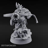 Gatling Core Spinning Dwarf Sentinel Miniature for Dungeons and Dragons, Pathfinder or other TTRPGs
