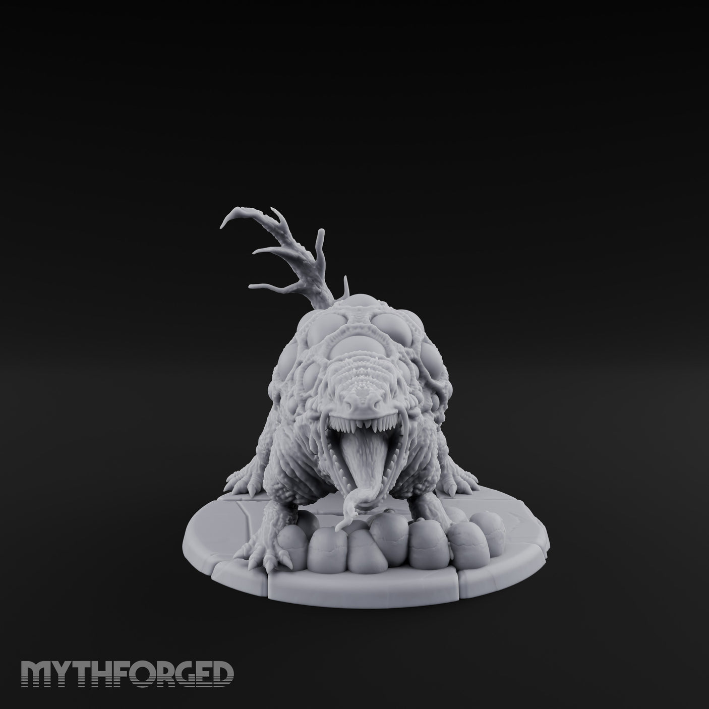 Maw Agape Eggs Guarding Stormseed Beast Miniature for Dungeons and Dragons, Pathfinder or other TTRPGs