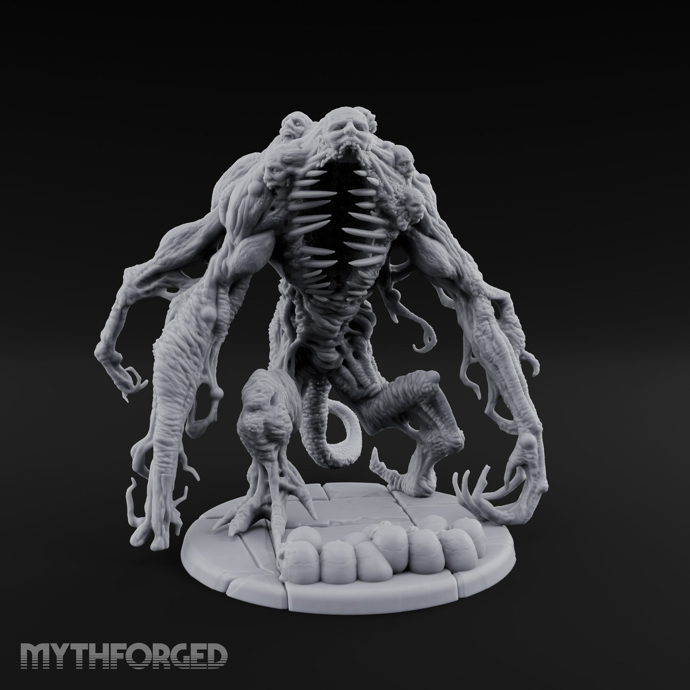Maw Gaping Ribs Exposed Flesh Renderer Miniature for Dungeons and Dragons, Pathfinder or other TTRPGs