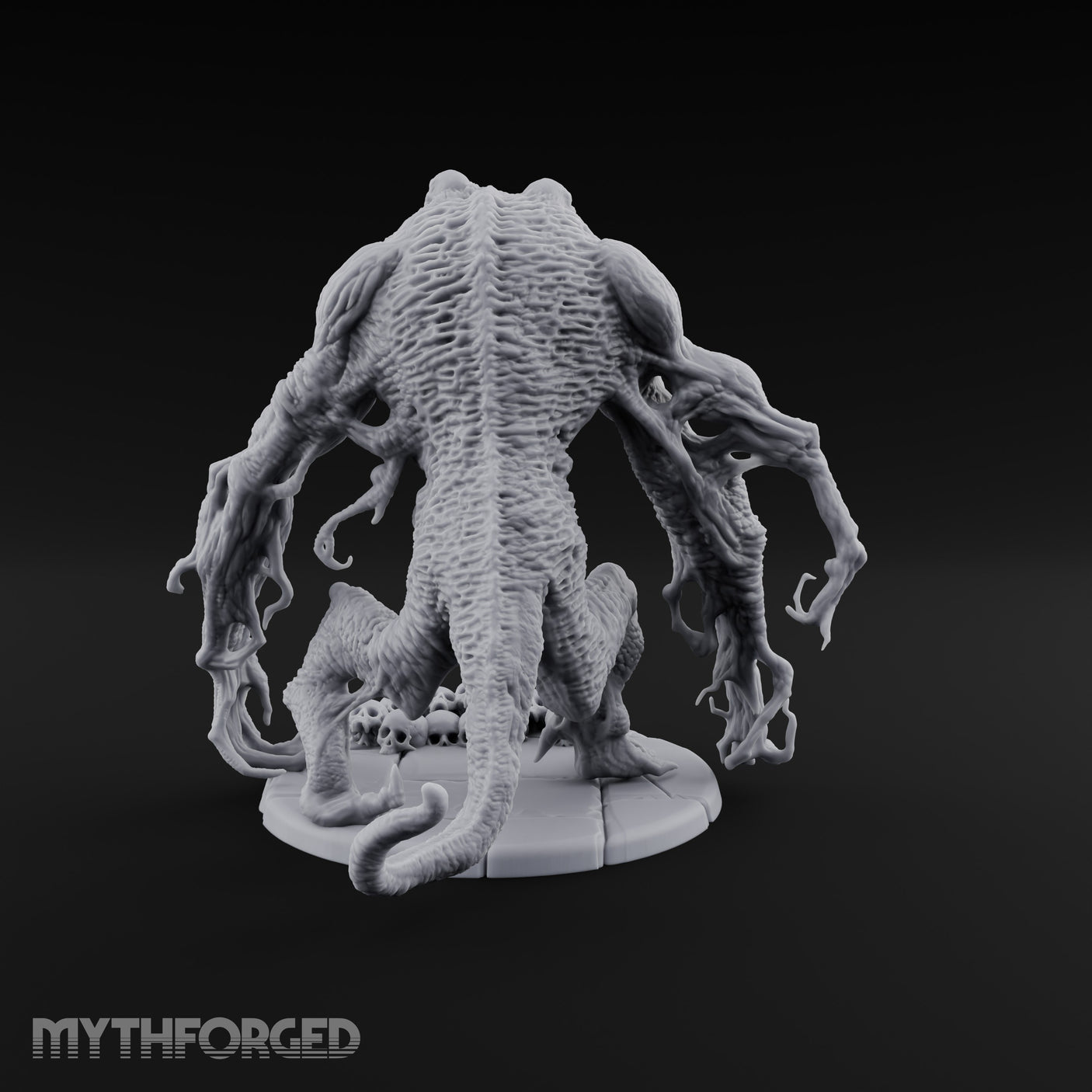 Maw Gaping Ribs Exposed Flesh Renderer Miniature for Dungeons and Dragons, Pathfinder or other TTRPGs