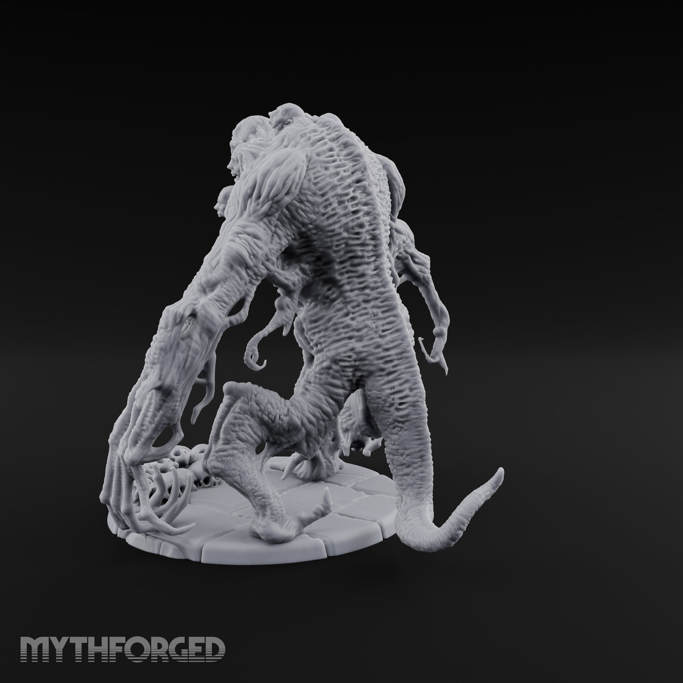 Maw Gaping Ribs Exposed Flesh Renderer Miniature for Dungeons and Dragons, Pathfinder or other TTRPGs