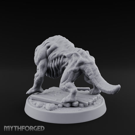 Maw-Lunging Fang-Splaying Sea Wolf Miniature for Dungeons and Dragons, Pathfinder or other TTRPGs