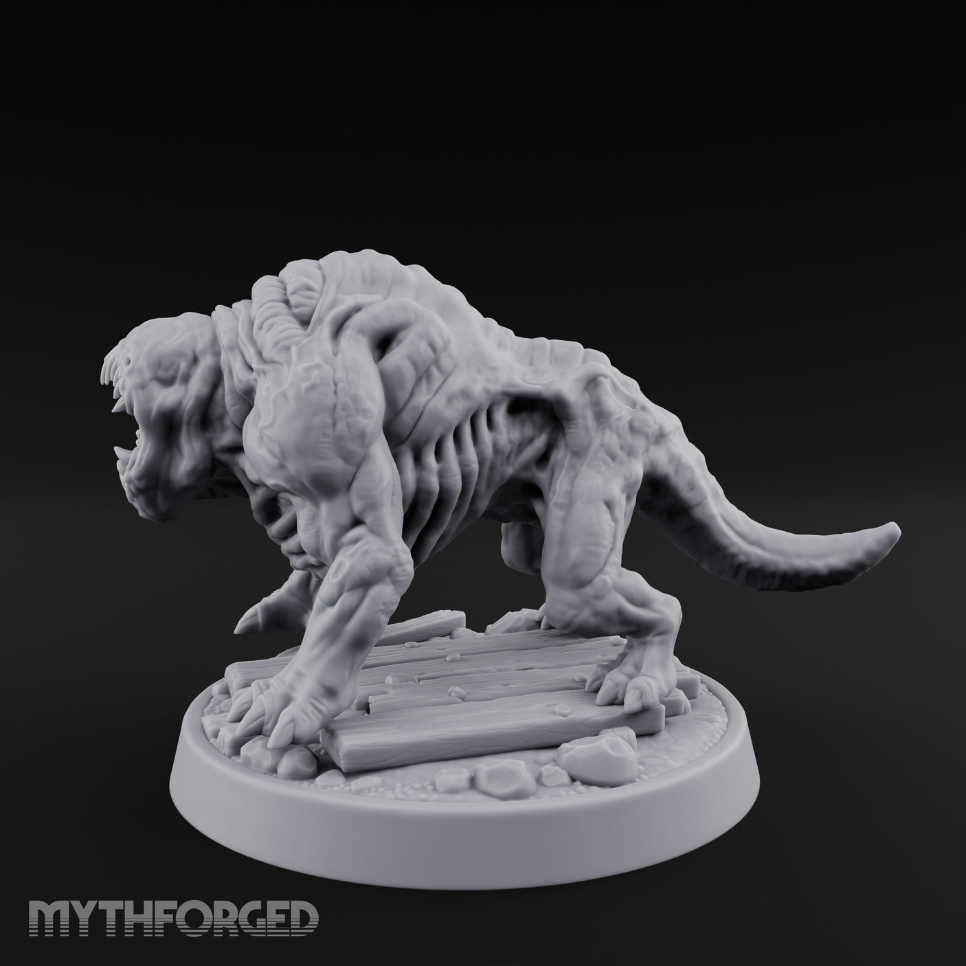 Maw-Lunging Fang-Splaying Sea Wolf Miniature for Dungeons and Dragons, Pathfinder or other TTRPGs