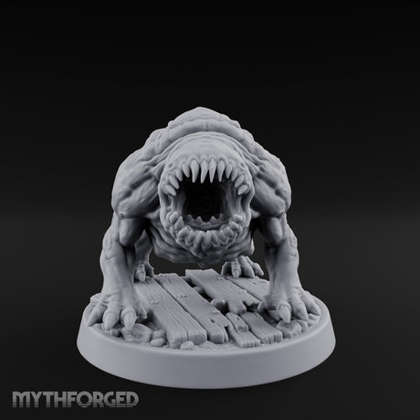 Maw-Lunging Fang-Splaying Sea Wolf Miniature for Dungeons and Dragons, Pathfinder or other TTRPGs
