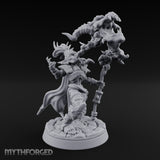 Maw Staff Raising Goblin Shaman Miniature for Dungeons and Dragons, Pathfinder or other TTRPGs
