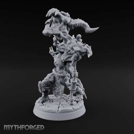 Maw Staff Raising Goblin Shaman Miniature for Dungeons and Dragons, Pathfinder or other TTRPGs
