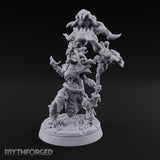 Maw Staff Raising Goblin Shaman Miniature for Dungeons and Dragons, Pathfinder or other TTRPGs