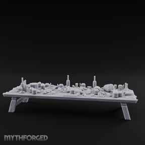 Meat-Heaped Bottle-Strewn Banquet Feasting Table Miniature for Dungeons and Dragons, Pathfinder or other TTRPGs