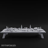 Meat-Heaped Bottle-Strewn Banquet Feasting Table Miniature for Dungeons and Dragons, Pathfinder or other TTRPGs
