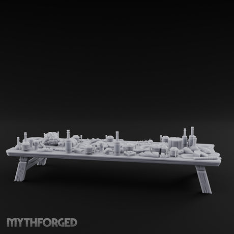 Meat-Heaped Bottle-Strewn Banquet Feasting Table Miniature for Dungeons and Dragons, Pathfinder or other TTRPGs