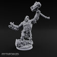 Mech Hammer Smashing Simian Brute Miniature for Dungeons and Dragons, Pathfinder or other TTRPGs
